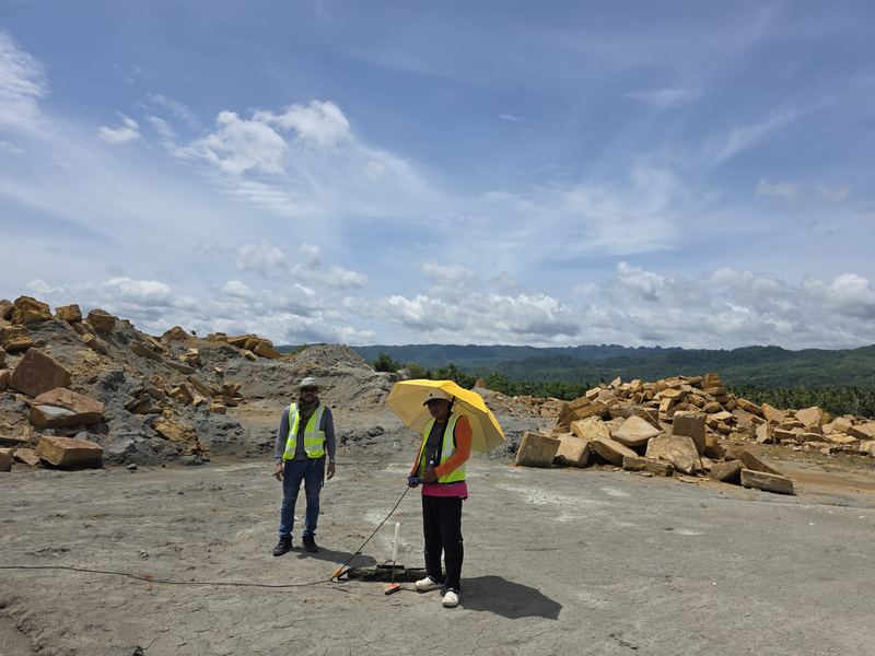 TriesAI team conducting geophysical survey